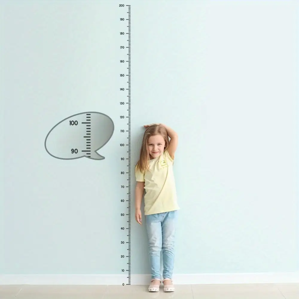 Transparent Height Measurement Wall Sticker 2-Meter Height Removable Height Ruler Accurate Waterproof Measuring Ruler Family Use