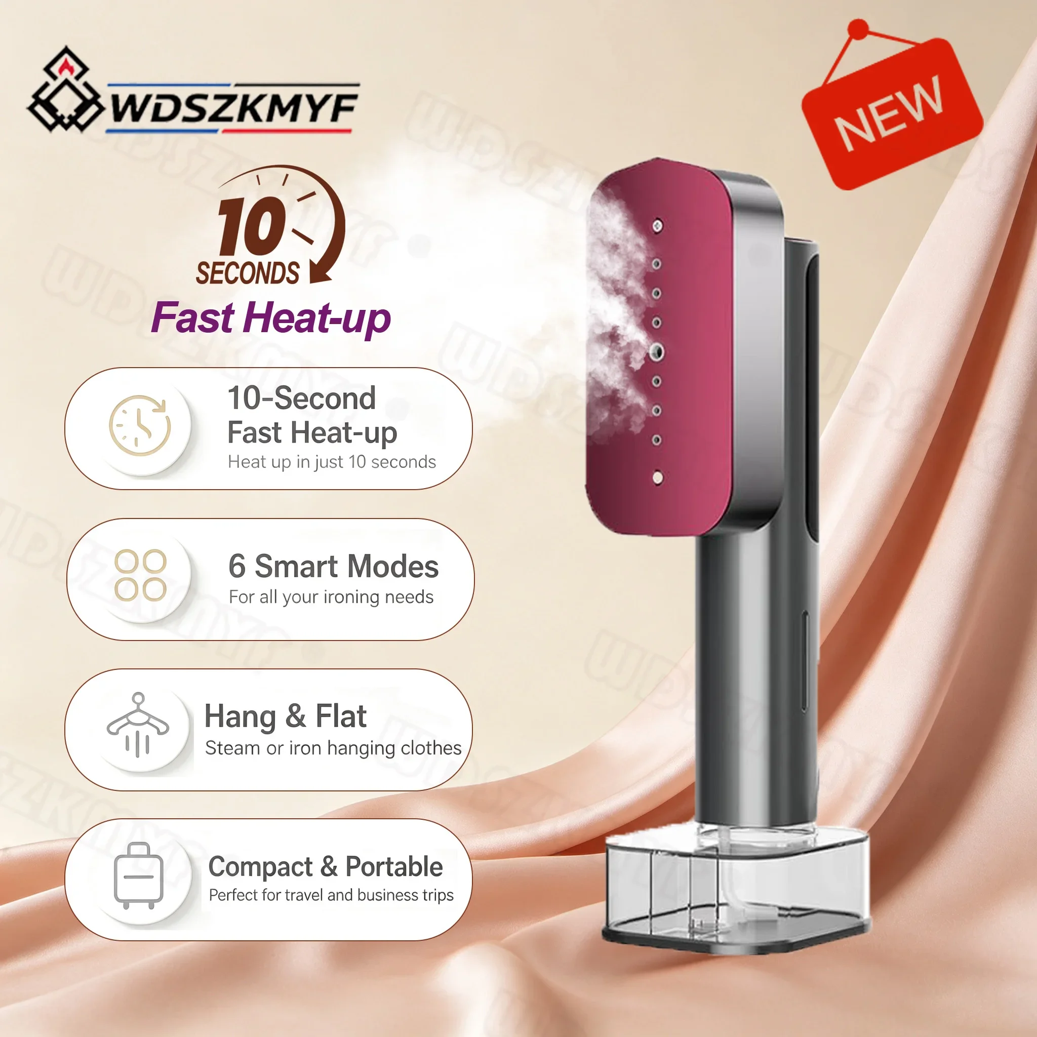 Handheld Garment Steamer 1800W Electric Household Fabric Steam Iron 220ml Portable Vertical Fast-Heat For Clothes Ironing