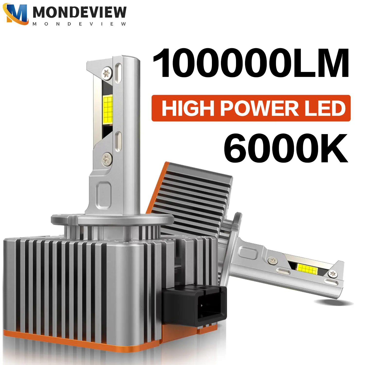 

MONDEVIEW KJ02 500% high brightness 100000LM car headlights D1S D2S D3S D4S 500W high-power LED daytime running lights