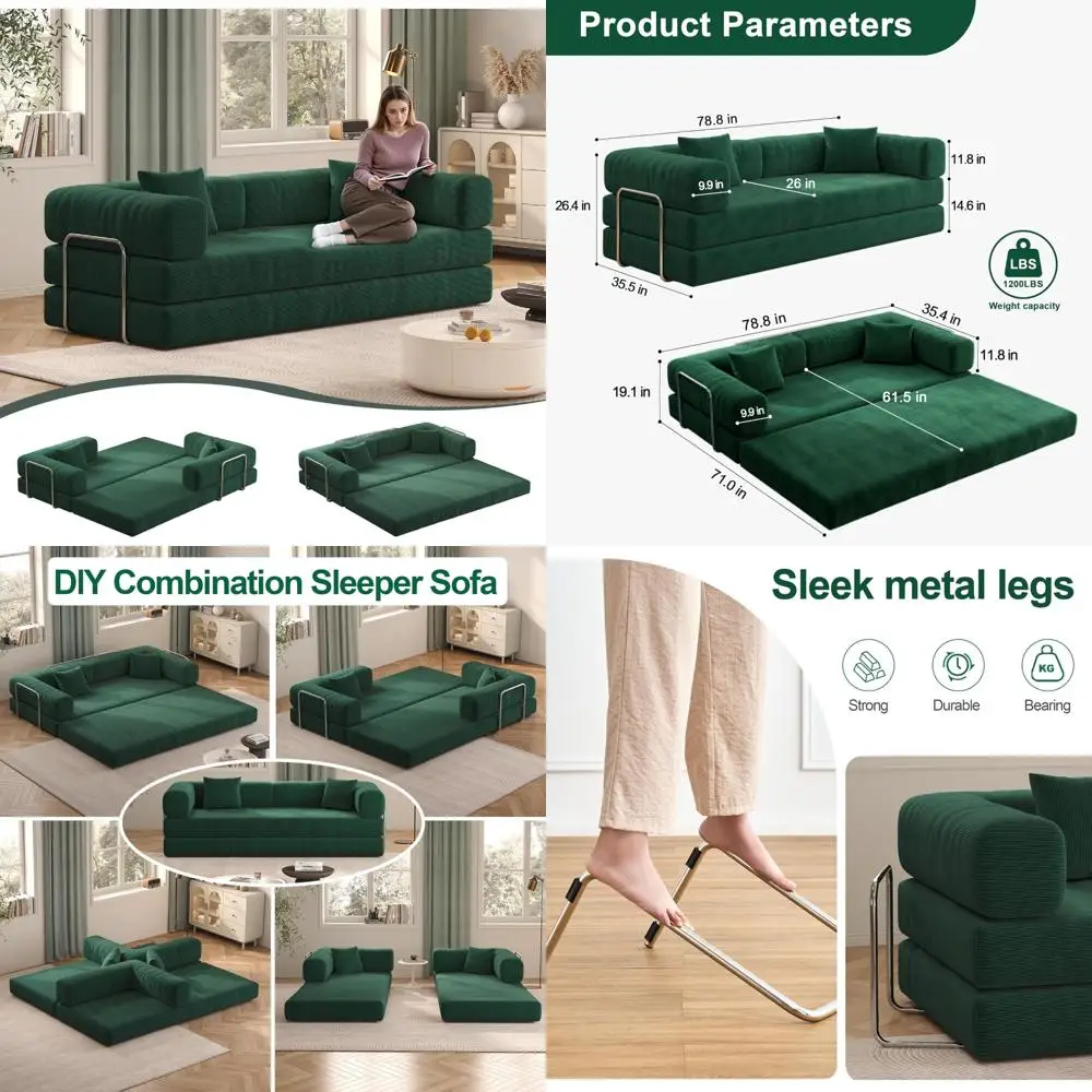 Corduroy Sofa Bed, …