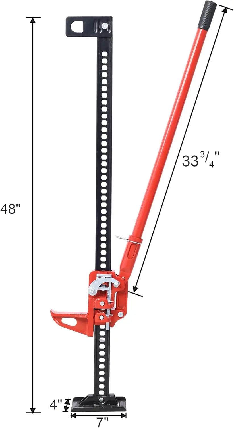 مقبس مزرعة عالي الرفع مقاس 48 بوصة - سعة 7000 رطل، مقبس مساعد للطرق الوعرة للجرارات والشاحنات وسيارات الدفع الرباعي - مصعد ممتص الصدمات عالي التحمل #2