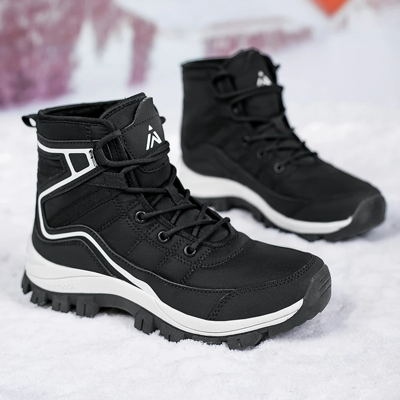 Winter Woman Anti Slip Outdoor Hiking Shoes Women High-Top Trekking Boots Mountain Shoes Plush Warm Snow Boots Dropshipping