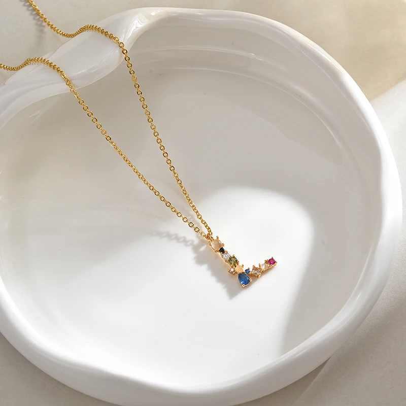 Women's 925 Silver Initial Necklace, Personalised Gift