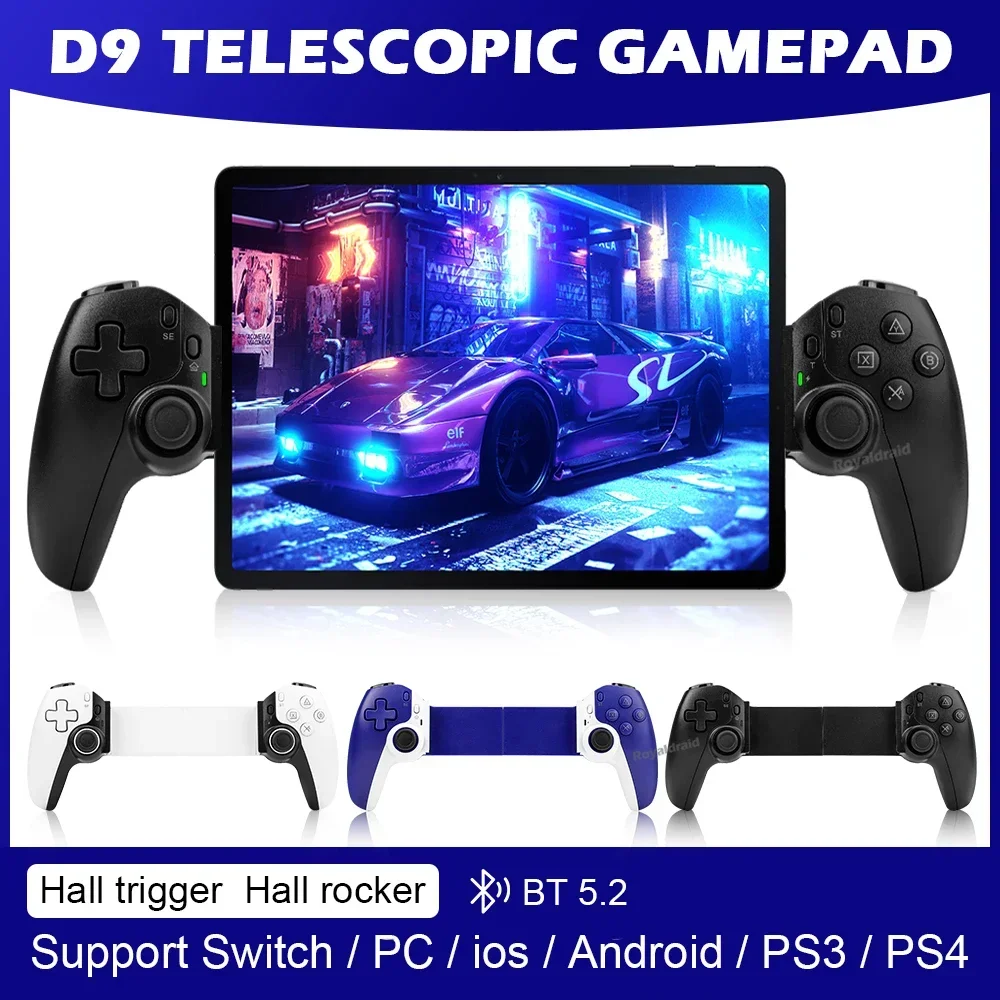D9 Handy Stretching Game Controller drahtloses Bluetooth-kompatibles PC-Tablet für Switch/p3/ps4