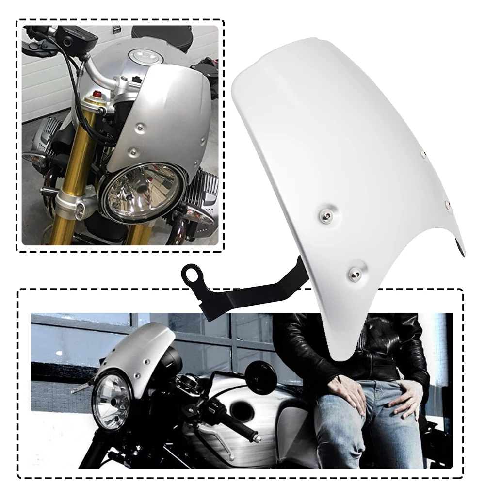 For BMW R Nine T 2014 2015 2016 2017 2018 2019 2020 Motorcycle Windshield Wind Deflector Windscreen Accessories With Bracket