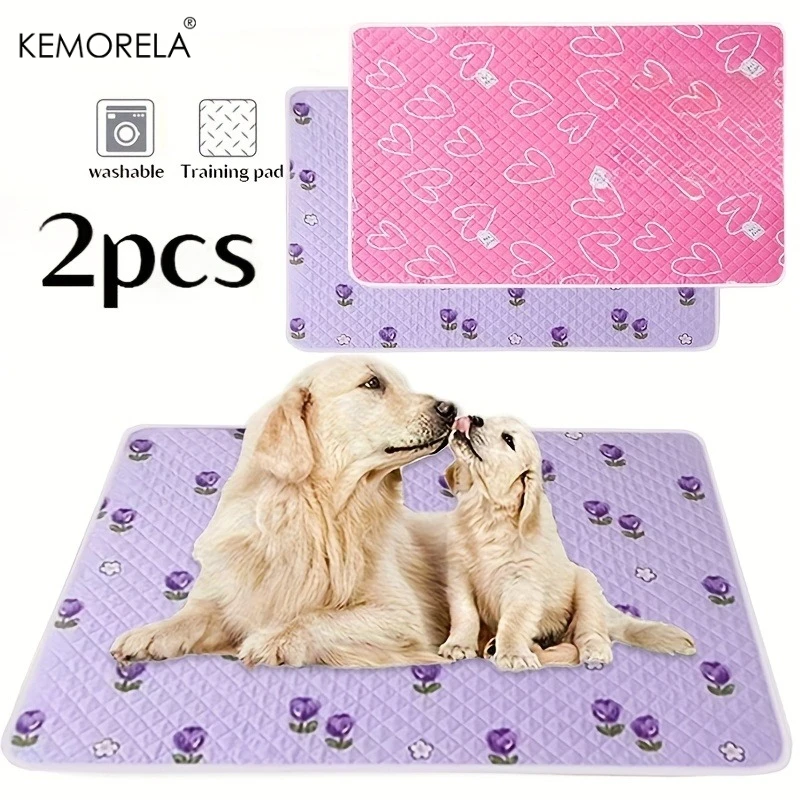Alfombra de entrenamiento para perros, lavable y reutilizable, especialmente diseñada para el entrenamiento de mascotas, adecuada para su uso en coches y salas de estar, 2 uds.