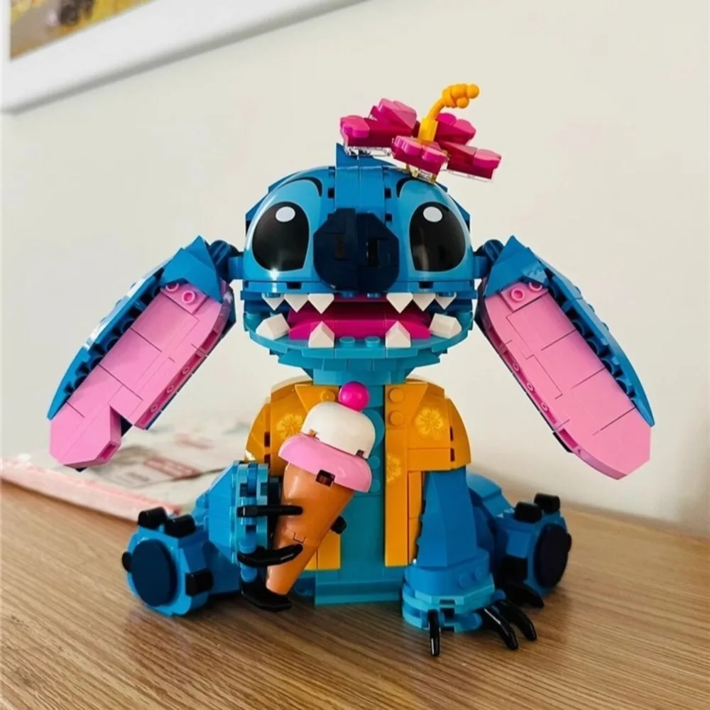Disney Stich Bausteine Cartoon Nette Kinder Puzzle Montage Spielzeug Ohr Mobilität Mädchen Junge Geburtstag Weihnachten Geschenk Spielzeug