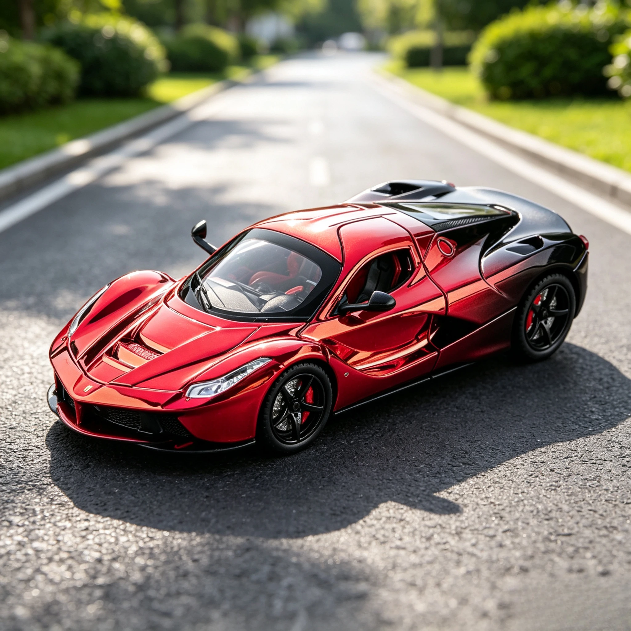 1:22 Laferraris Alloy Sports Car Model Diecasts Metal Toy Racing Vehicles Plating Simulation Sound Light Collection