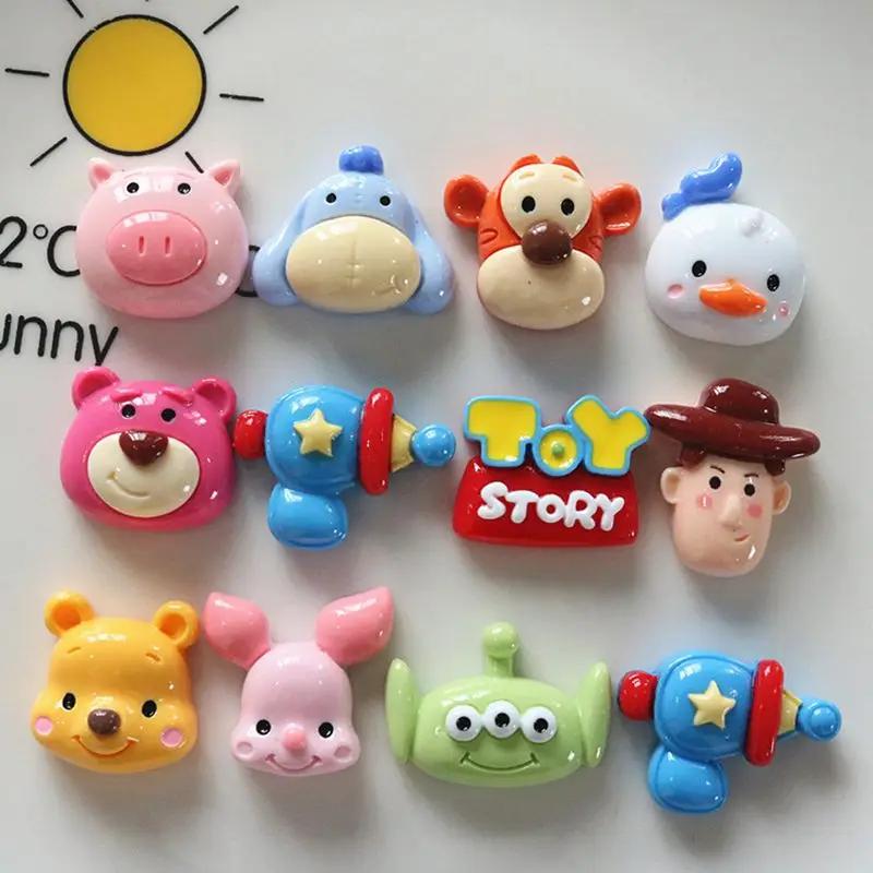 10 Pcs New Kawaii Bright faced cartoon cute animals Resin Flat Bottom Scrapbook DIY Craft For Nail 3D Decorations Jewelry A85 - Image 4