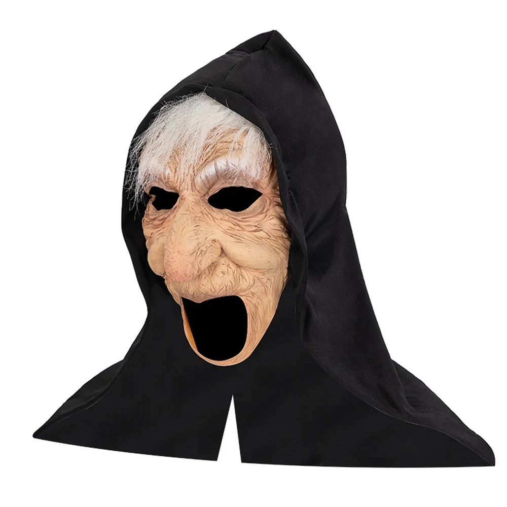 Withches Grandmother Mask Cosplay Demon Sorceress Old Women Masks Halloween Carnival Dress Up Party Costume Props