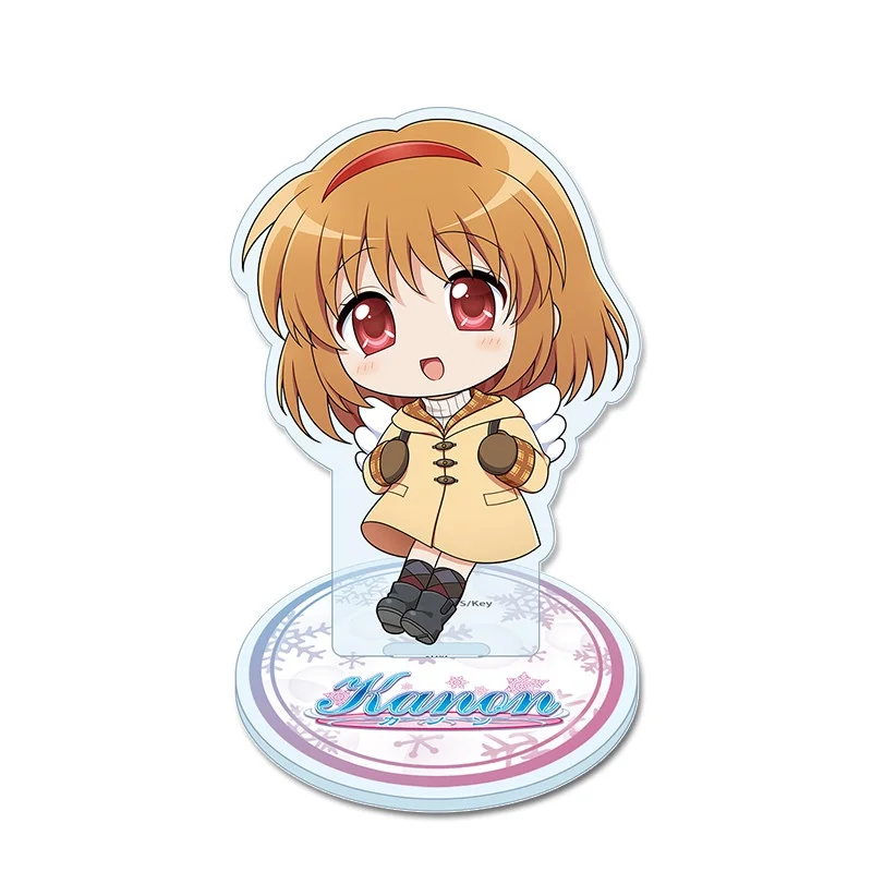 Anime Kanon 10cm Misaka Shiori Ayu Tsukimiya Nayuki Minase Acrylic Figure Key Chains Desk Decorations Souvenir