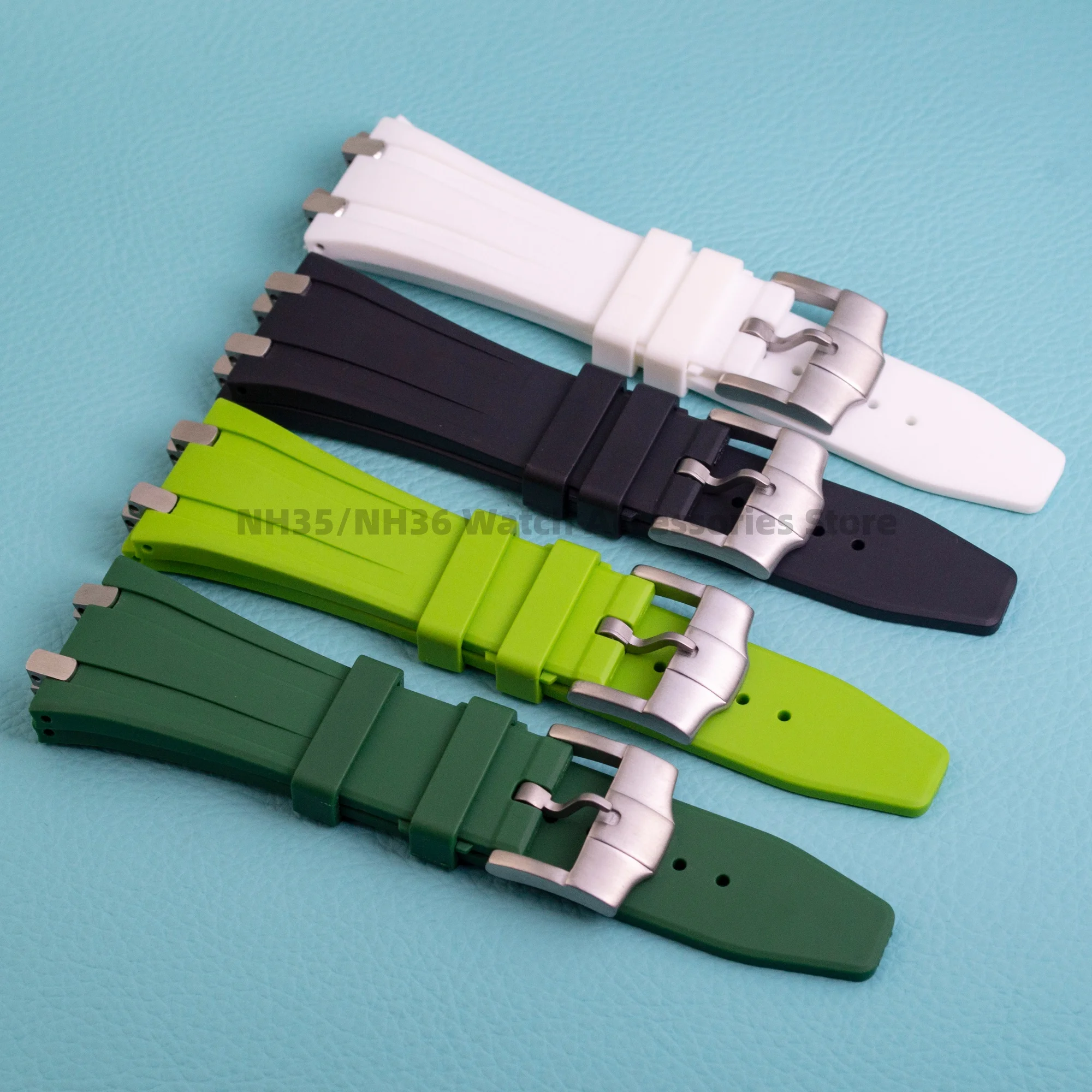 

26mm Watch Strap For Royal Oak Blue Green Black Yellow Waterproof Sweat-Proof Men Women Durable Silicone Rubber Watch Band