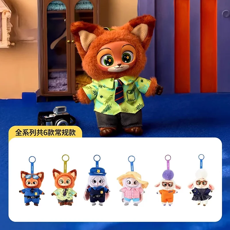 정품 주토피아 시리즈 비닐 블라인드 박스 애니메이션 만화 주디와 닉 플러시 비닐 인형 장난감 미스터리 박스 크리스마스 선물 오리지널