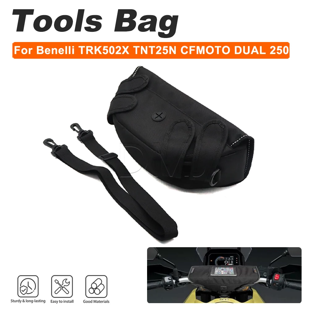 Motorcycle Tools Bag Dustproof Convenient Travel Handlebar Bag For Benelli TRK502X TNT25N For CFMOTO DUAL 250 TRK 502X TNT 25N