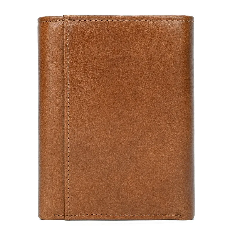 Genuine Leather Wallet for Men & Women, Photo Sleeve & Removable Inserts, 12 Card Slots, Pull-Up Leather Bifold Short Wallet