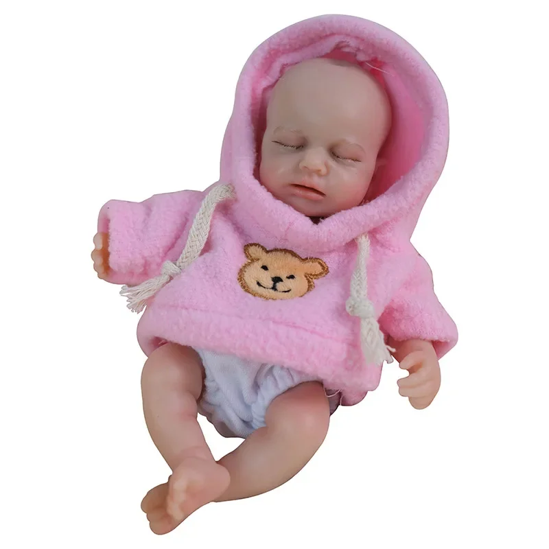 Bambola Reborn da 8 pollici Elijah con corpo in silicone solido Bambola d'arte fatta a mano Muñecas Bebes Para Niñas