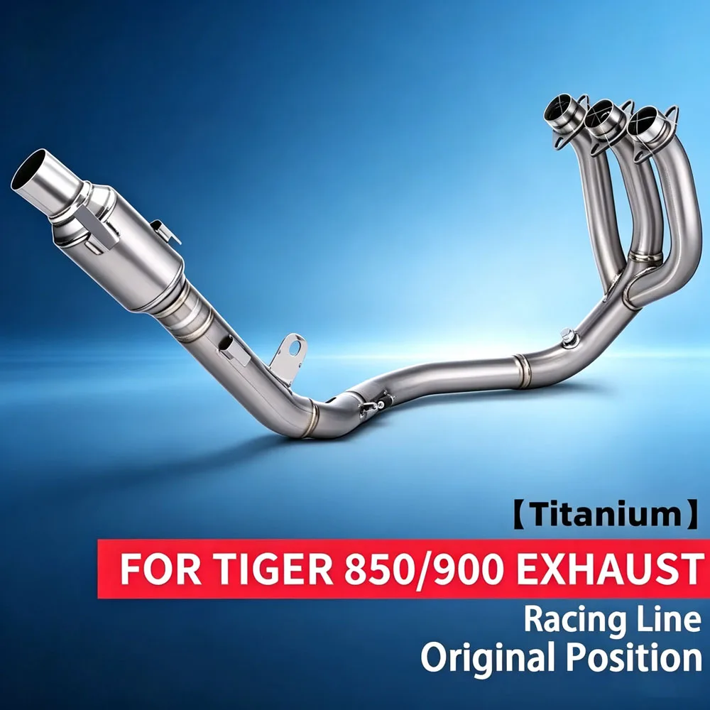 Adventure Motorcycle Exhaust Manifold Kit For Triumph Tiger 850/900 2020-24 Headers Line Tube Compatible Original Escape Muffler