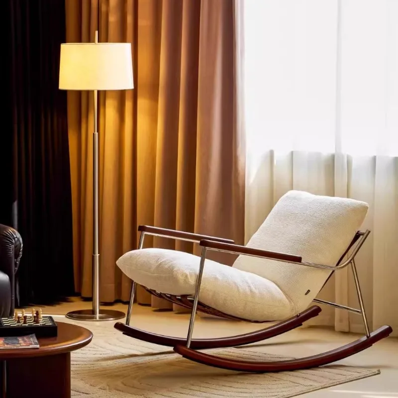 

Leisure sofa rocking chair, designer reclining chair, modern light luxury living room, removable and washable soft bag