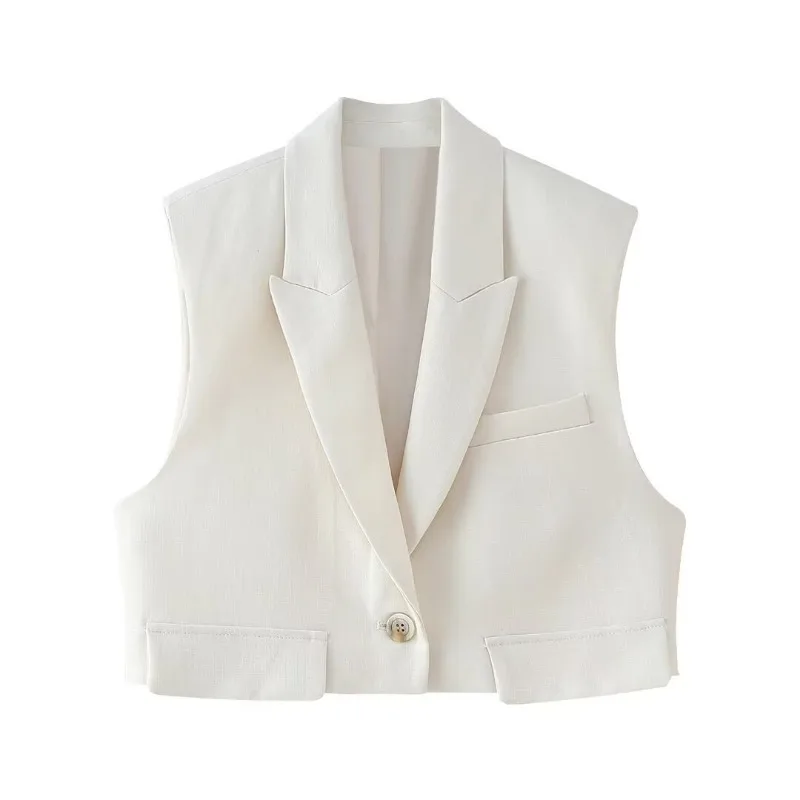 Shpmishal Early Spring New European and American Fashion Jacket Women's Flip Cover Decoration Short Vest Female Clothing