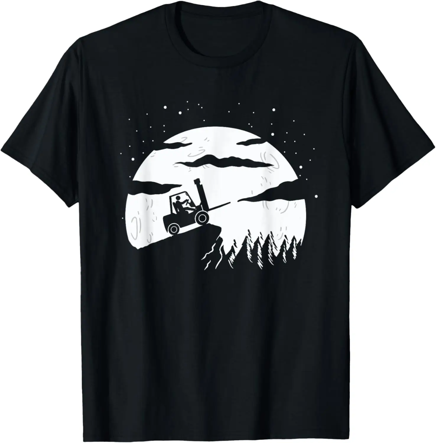 

Forklift Driver | Moon Background | Funny Fork-Lift Truck T-Shirt