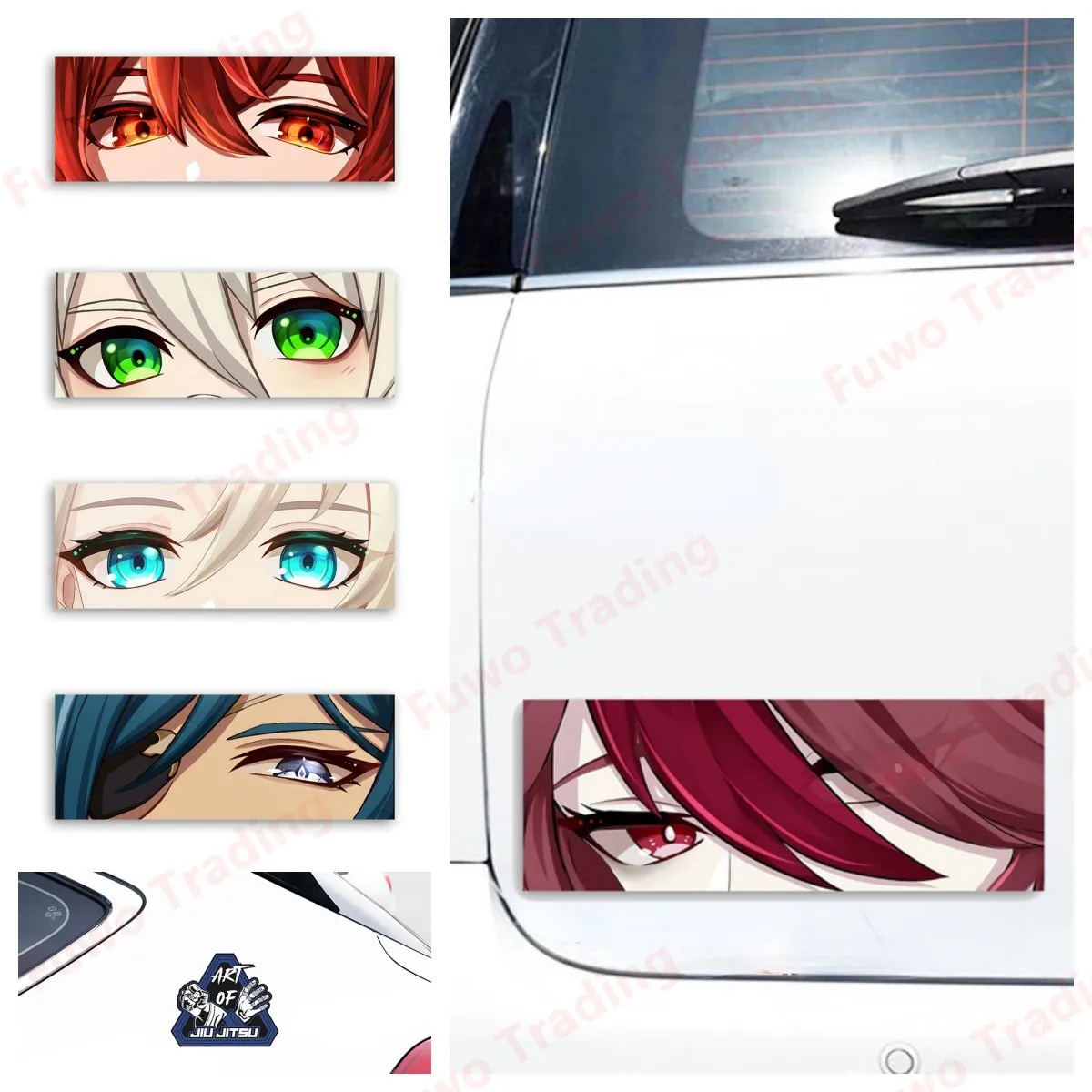 Fashionable Genshin Impact Eyes Slap Car Stickers Anime Vinyl Car Wrap Decal Surfboard Motorcycle Laptop Decor