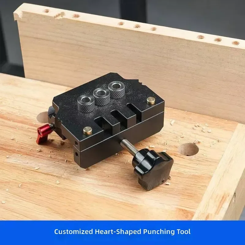 Woodworking Aluminum Alloy Round Wood Tenon Puncher High Precision Automatic Dividing Tool for Mortise and Tenon Puzzle Joint
