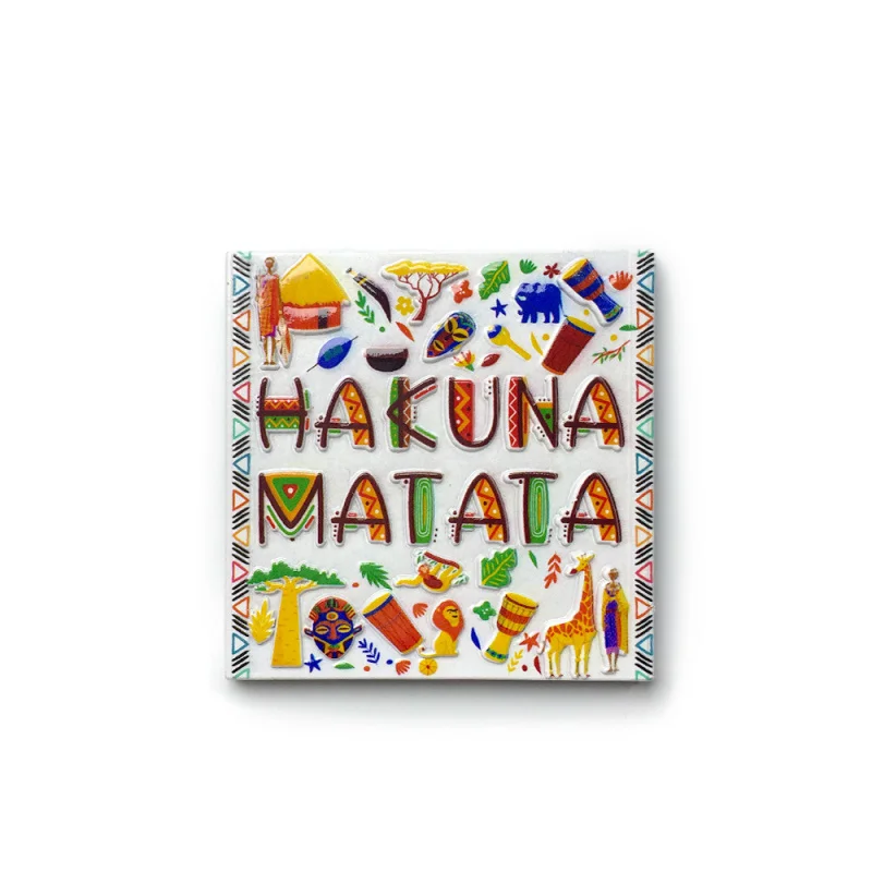 

Africa Tanzania3dColorful Letter Creative Refrigerator Magnets Creative Travel Souvenirs Home Decorations