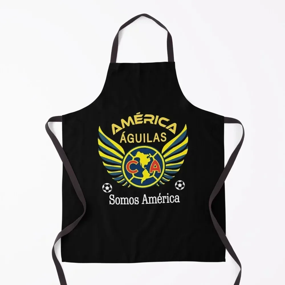 

Aguilas del America Somos America Club America Futbol Mexicano Liga MX Apron Chef Uniform kitchen clothes for men Apron
