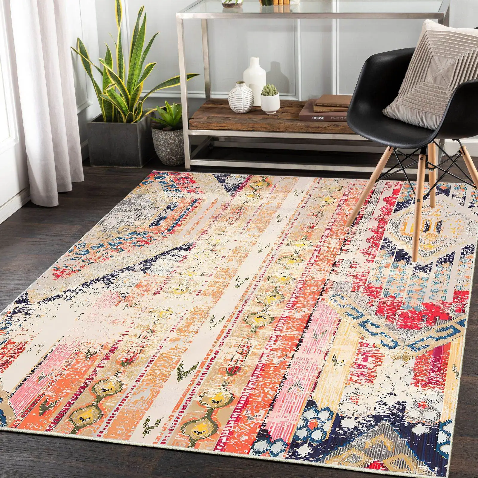 

Retro Area Rug Living Room Large Sofa Coffee Table Velvet Carpet Bedroom Bede Home Use Foot Mat Nordic Sle Chinese Sle