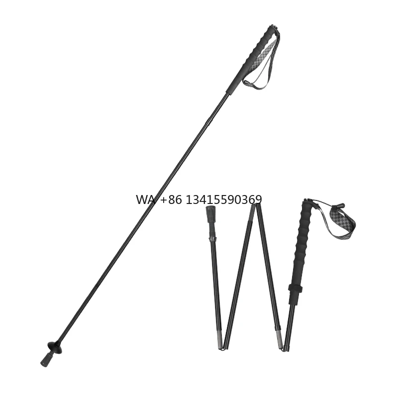 

Hot Selling Wholesale Hiking Camping Folding Mountain Stick ,carbon Fiber Lightweight Folding Mountain Stick