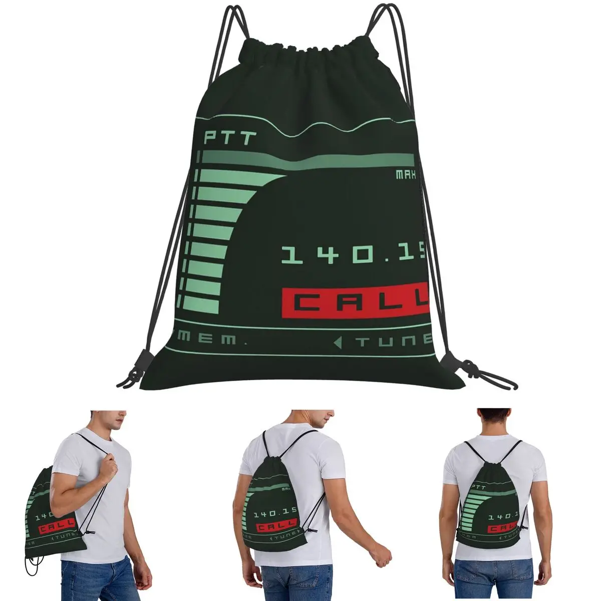 Metal Gear Solid Codec Screen Inspired By Kojima's MGS Backpacks Fashion Drawstring Bags Sundries Bag Book Bags Travel School