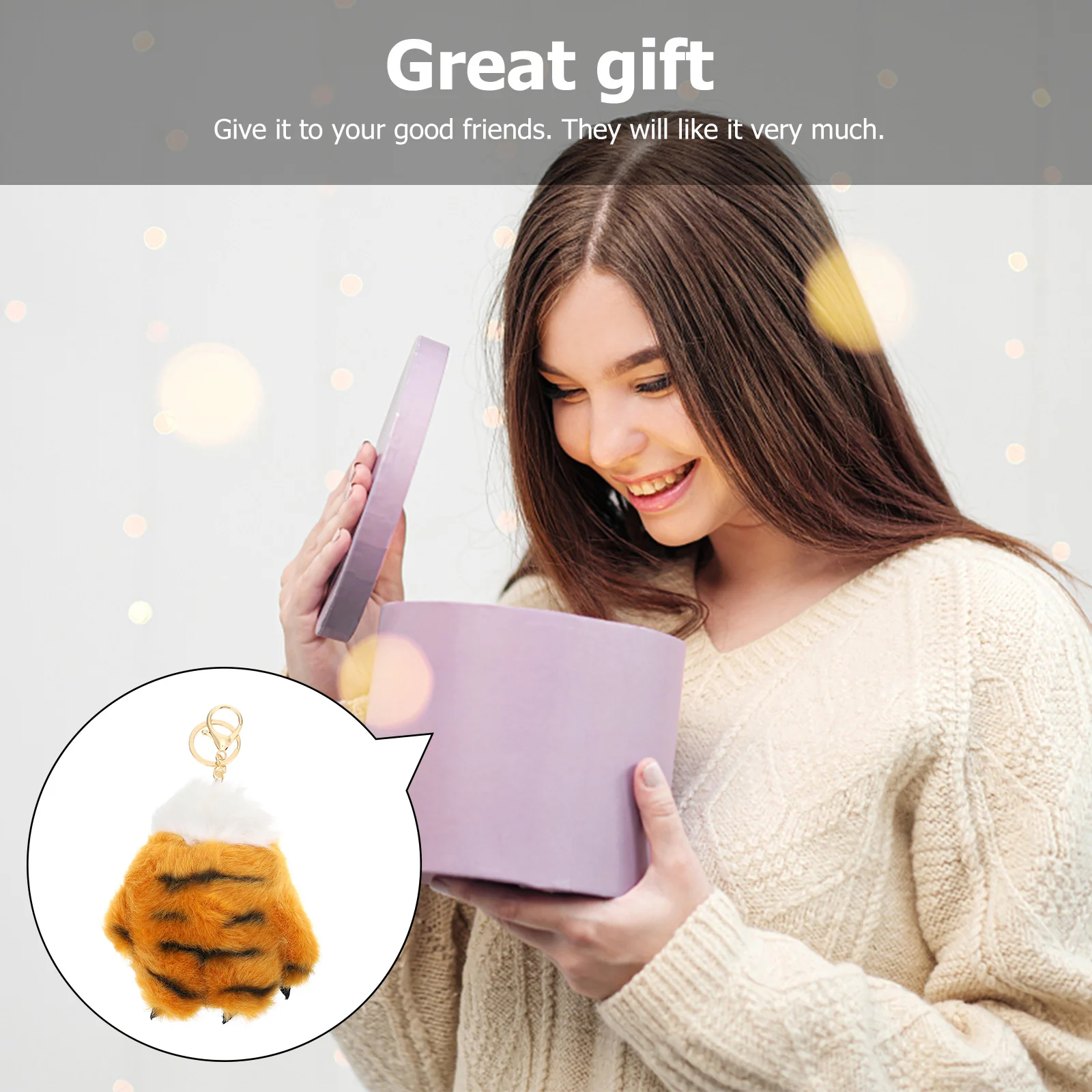 1Pcs Lovely Animals Pendant Fine Workmanship Claw Shape Keychain Lightweight Hanging Decor for Bags Windows Photo Prop Gift