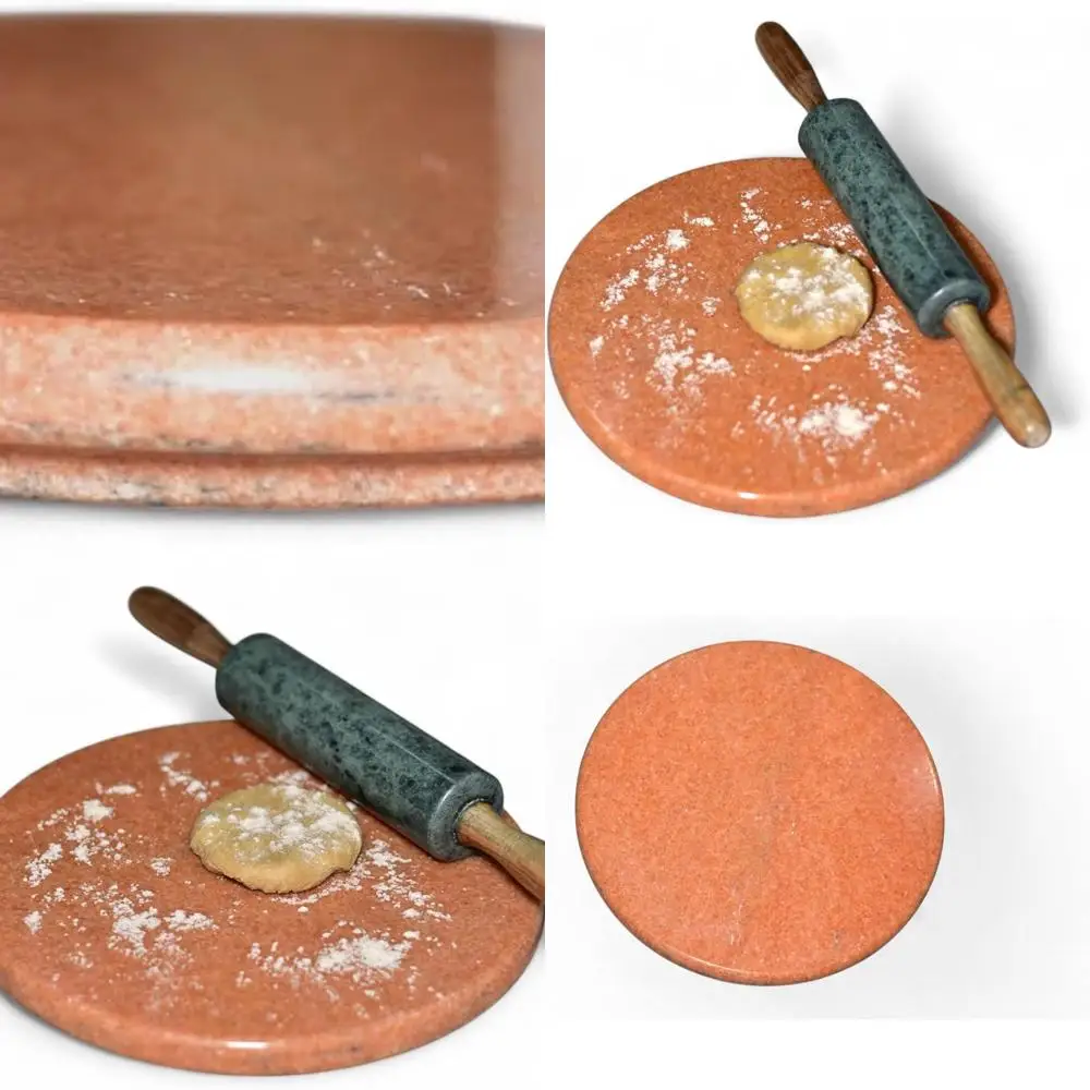 

Традиционная деревянная доска-качапати и набор булавок для домашнего изготовления Роти