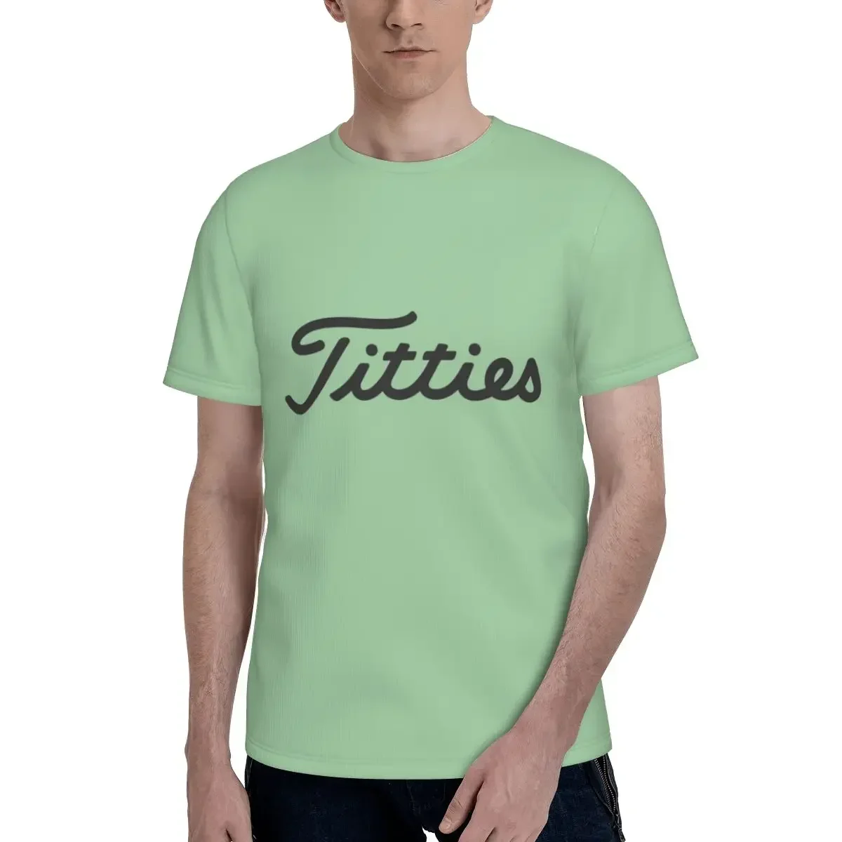 Titties Golf Ball  T-Shirt for Men polyester T Shirts Men's Tees Short Crew Neck Summer Clothes Tops