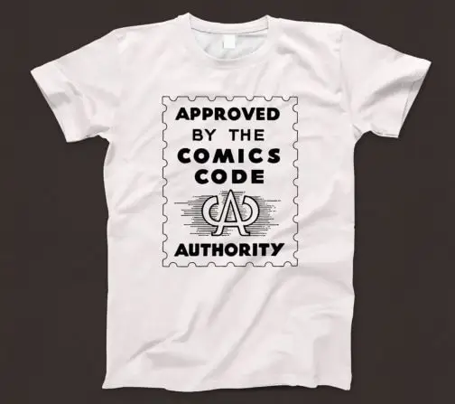 Approved by the Comics Code Authority T Shirt 830 Retro White