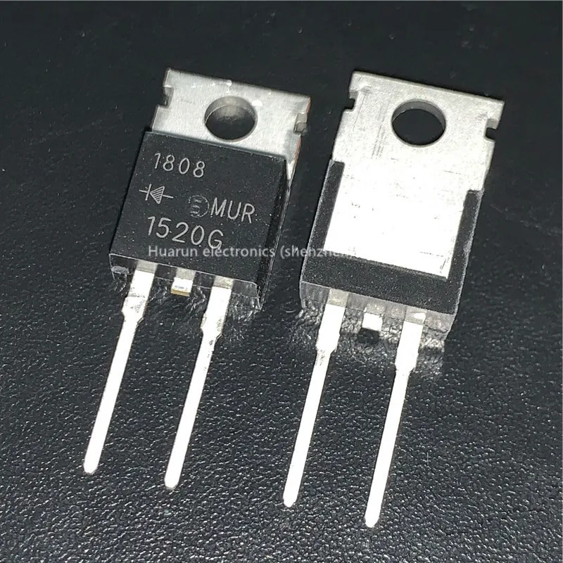 10pcs/lot    MUR1520  U1520 TO-220-2  fast recovery diode 15A200V