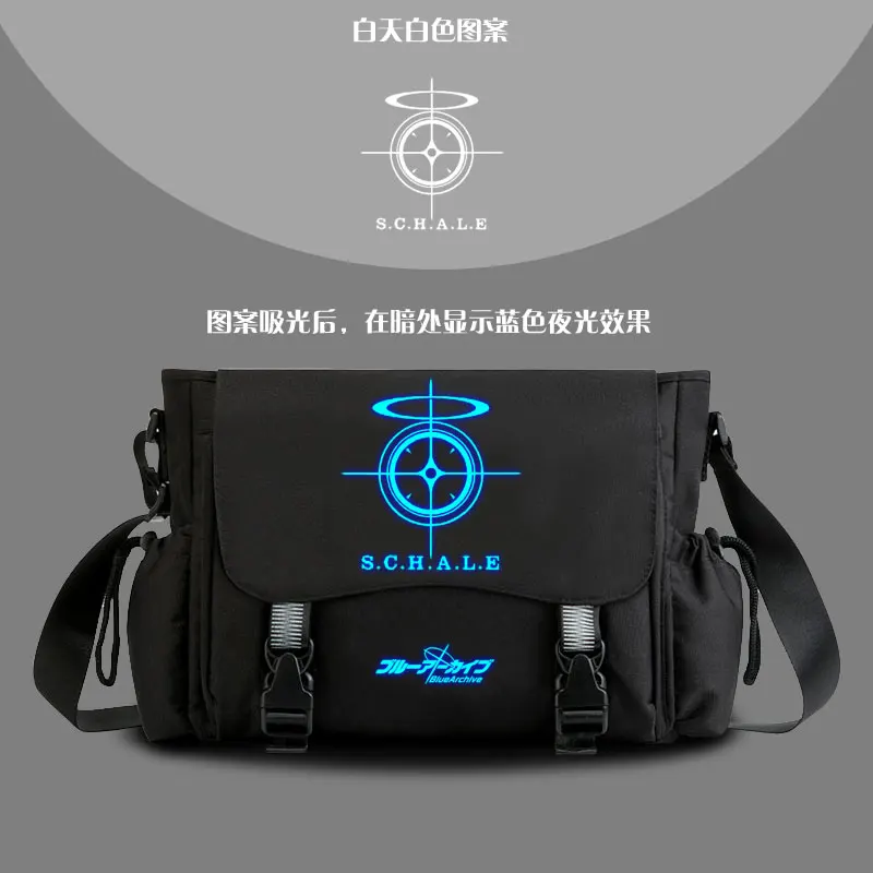 Imagem -03 - Srt Valkyrie Anime Cosplay School Bolsa Azul Arquivo Mochila Luminosa para Meninas e Meninos Adolescentes Bolsa de Viagem Casual Nova