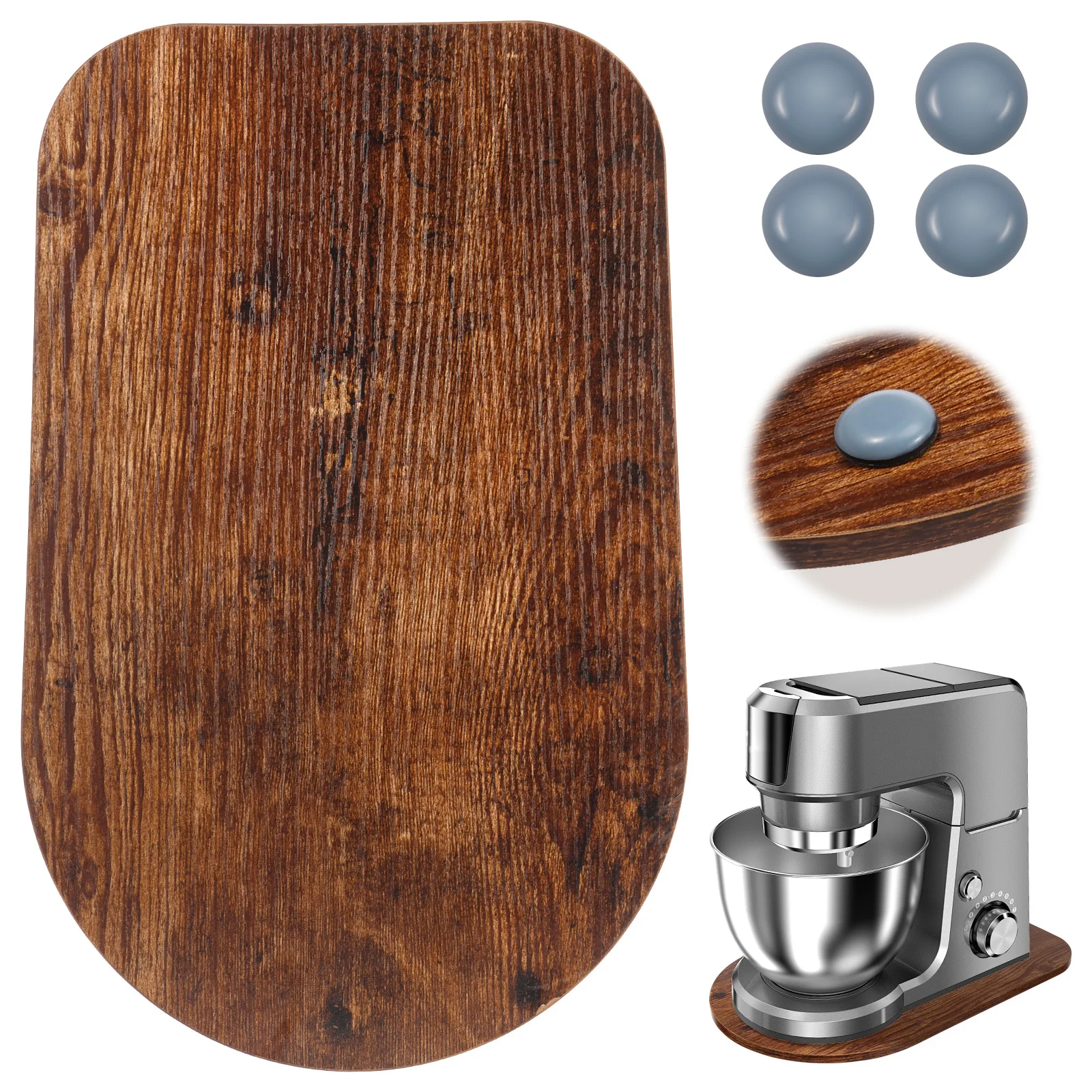 1 Pc Wood/Acrylic Mixer Slider Mat Mixer Appliance Slider Tray Easy to Move Mixer Appliance Slider Trays for Kitchen Countertop