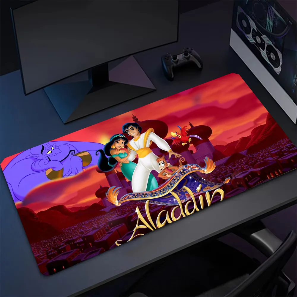 Non-slip Mouse Pad D-Disney A-Aladdin Suitable For Office Computers Laptops E-sports Game Desk Mats XXL Keyboard