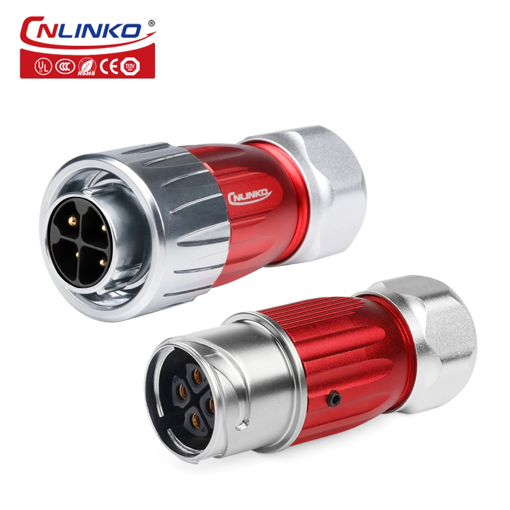 CNLINKO Metal Shell Circular Male Plug Aviation Connector M20 Waterproof 2 3 4 5 7 9 12 Pin Female In-line Cable Wire Connectors