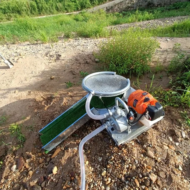 Portable mini river sand gold panning machine heavy metal rapid screening machine