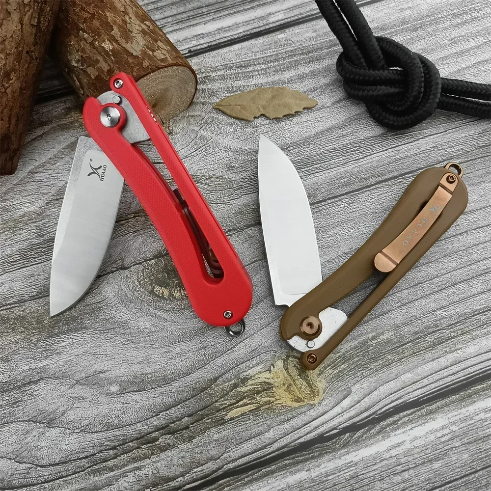 High Quality HUAAO GC04 Folding Pocket Knife D2 Blade G10 Handle EDC Outdoor Survival Camping Hiking Hunting Cutting Tools