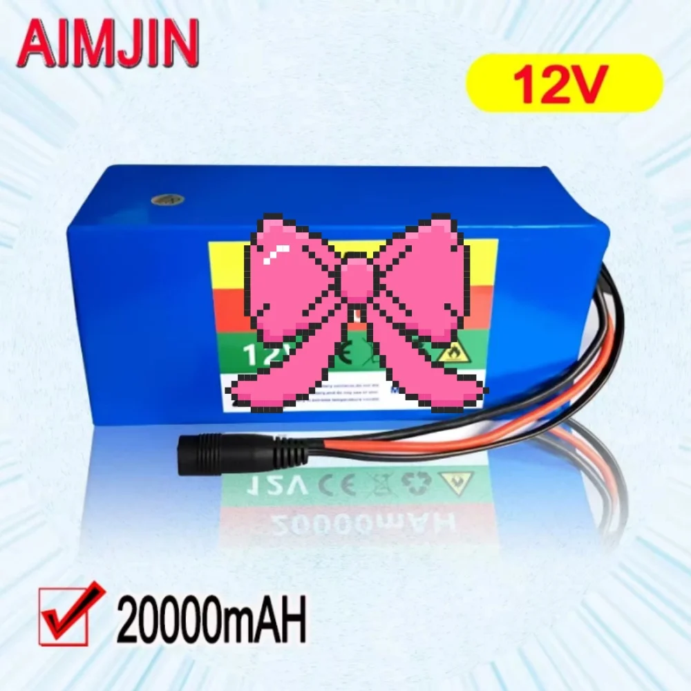 

12V 20Ah 18650 Lithium Ion Rechargeable Battery Pack 3S8P 20000mAh High Capacity with Protection Board for Electro