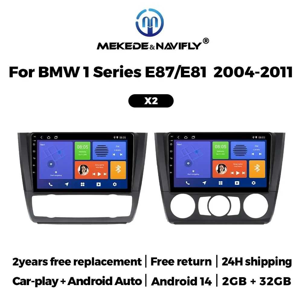 

9inch 2 Din Car Radio Suitable for BMW 1-Series 1 Series E88 E82 E81 E87 2004 - 2011 Carplay Multimedia Video Player GPS Stereo