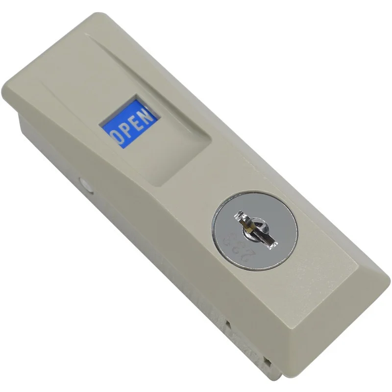 Sliding Door Lock For Metal Cabinets File Cabinet Lock Push-Pull Door Lock Red And Blue Display Cabinet Lock Indicator Hook
