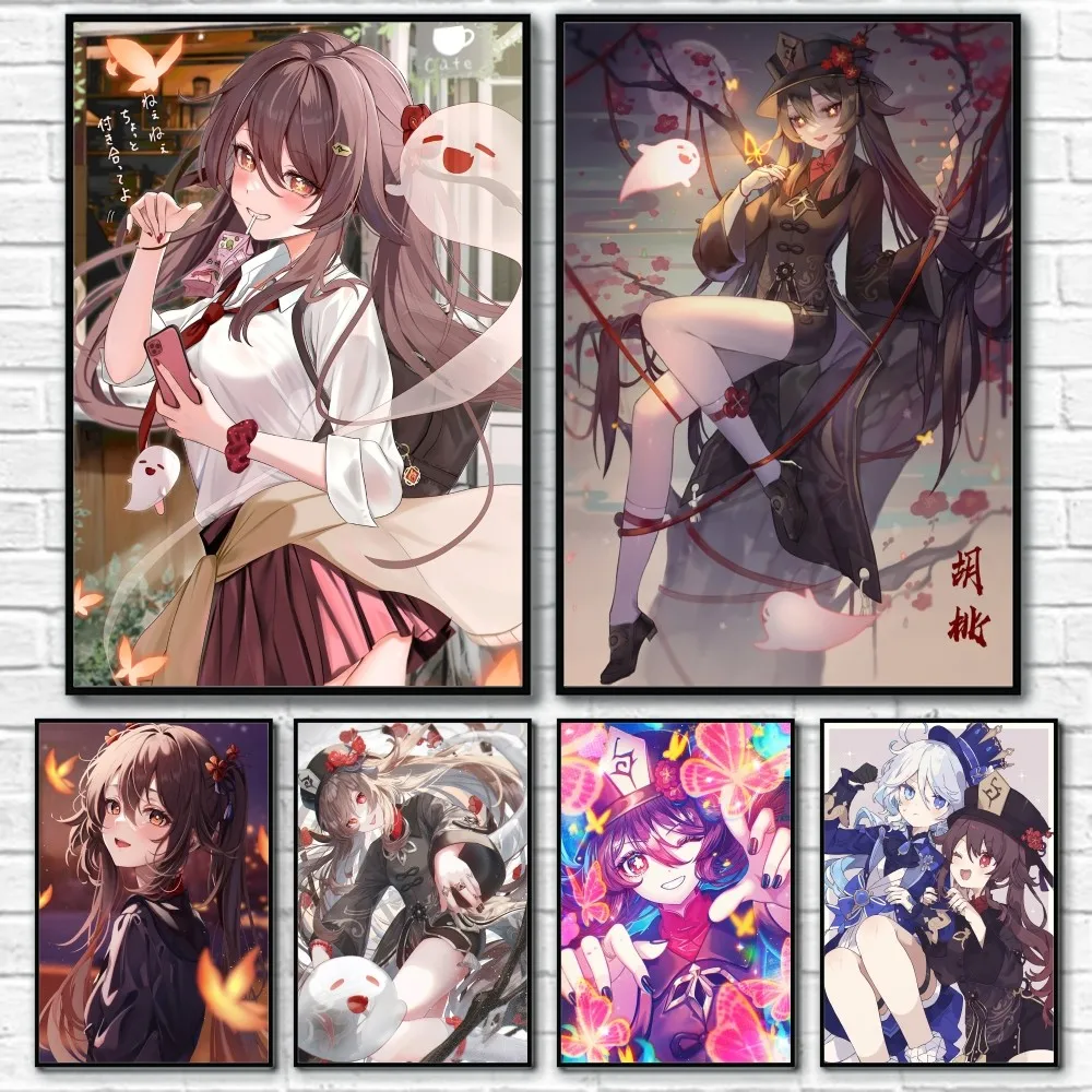 

God Genshin Impact Eye Game Poster Sticky Wall Art Printing Waterproof Home Living Bed Room Bar Aesthetic Decor
