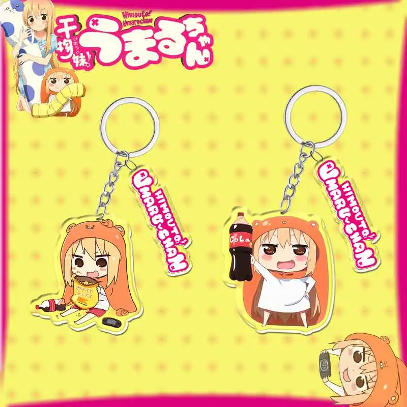 Himouto! Umaru-chan Keychain Anime Doma Umaru Enthusiasts Keybag Cute Pendant Acrylic Accessories Inlaid Buckle Cartoon Gifts