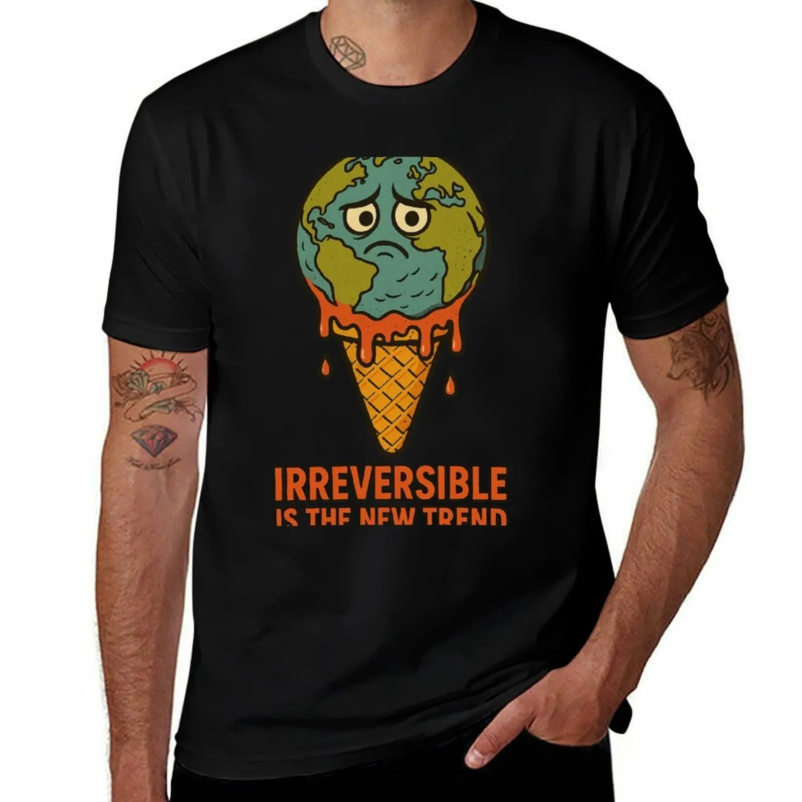 

Футболка Melting Earth Cone – Irreversible is the New Trend, футболка большого размера, футболки на заказ, спортивные футболки для фанатов, мужские хлопковые футболки