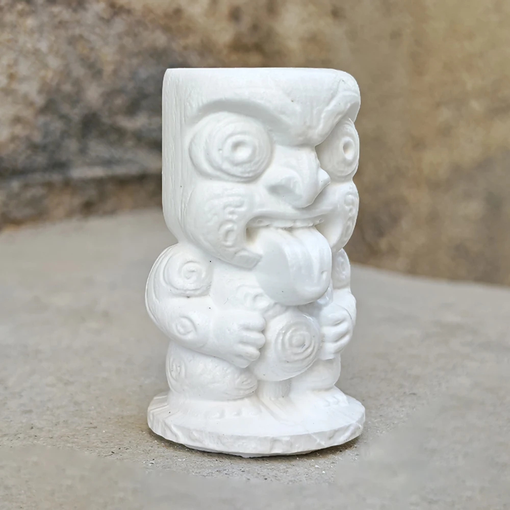 1.8 Inch Tiki Totem Ornament, made of resin, with a folk style. Suitable for Halloween decorations, holiday decorations, interior decorations, bedrooms, birthday gifts, back-to-school season gifts, and desktop decorations