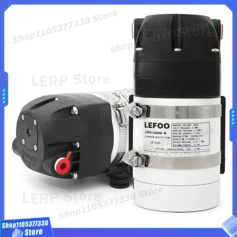 LEFOO Low Noise 8000h Brushless 36v Micro Water Ro Pump 5.5L/min Adjustable Speed for Commercial & Home Water